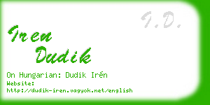 iren dudik business card